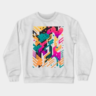 Vibrant Abstract Artwork Crewneck Sweatshirt